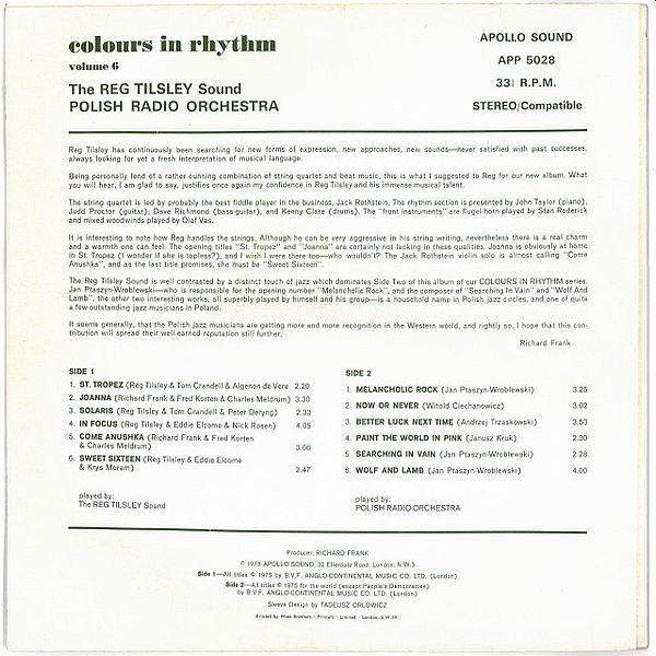 https://www.discogs.com/release/1271061-The-Reg-Tilsley-Sound-Polish-Radio-Orchestra-Colours-In-Rhythm-Volume-6