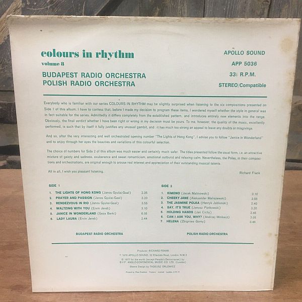 https://www.discogs.com/release/1306926-Budapest-Radio-Orchestra-Polish-Radio-Orchestra-Colours-In-Rhythm-Volume-8