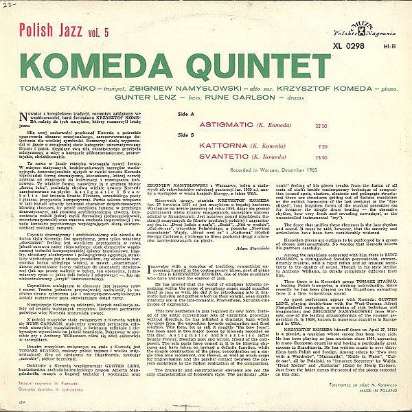 https://www.discogs.com/release/2684297-Komeda-Quintet-Astigmatic