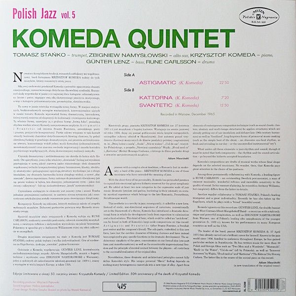 https://www.discogs.com/release/13487540-Komeda-Quintet-Astigmatic/image/SW1hZ2U6Mzk3MDI0Njg=