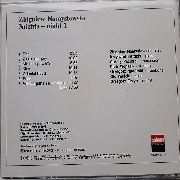 https://www.discogs.com/release/11419955-Zbigniew-Namys%C5%82owski-3-Nights-vol1